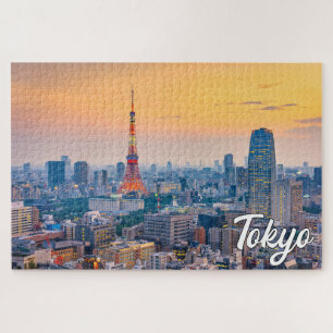 Sunset Over Tokyo, Japan Jigsaw Puzzle