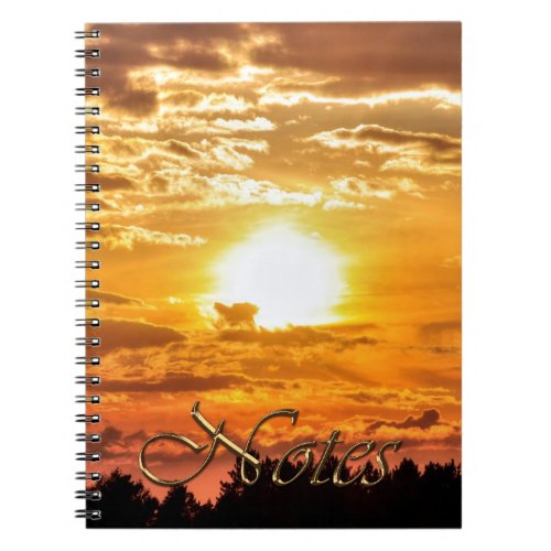 Sunset over Trees Nature Photography Notebook