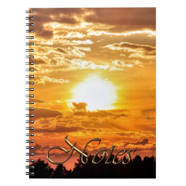 Sunset over Trees Nature Photography Notebook (Front)