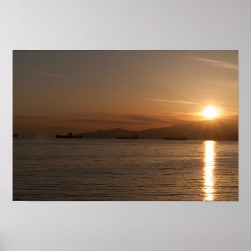 Sunset over Vancouver Bay _ Canada Poster