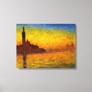 Sunset Over Venice By Claude Monet Canvas Print by Romanelli at Zazzle