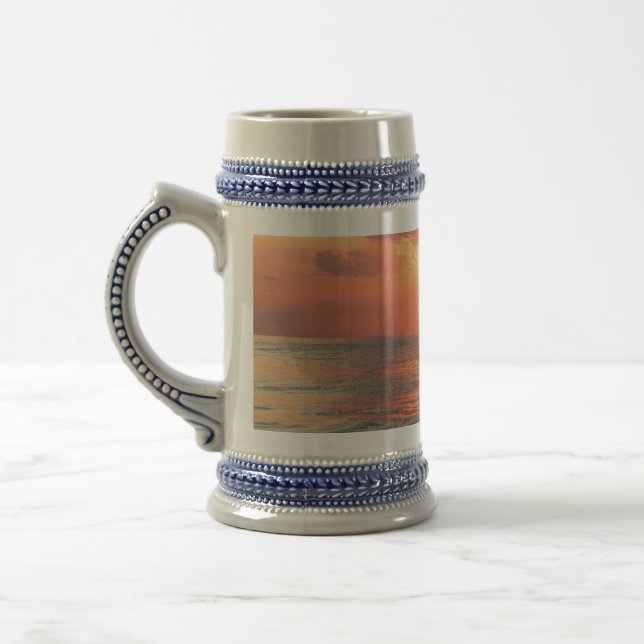 sunset over water beer stein (Left)