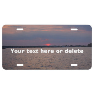 Sunset Over Water Front License Plates