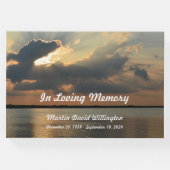 Sunset over Water Funeral or Memorial Guest Book | Zazzle