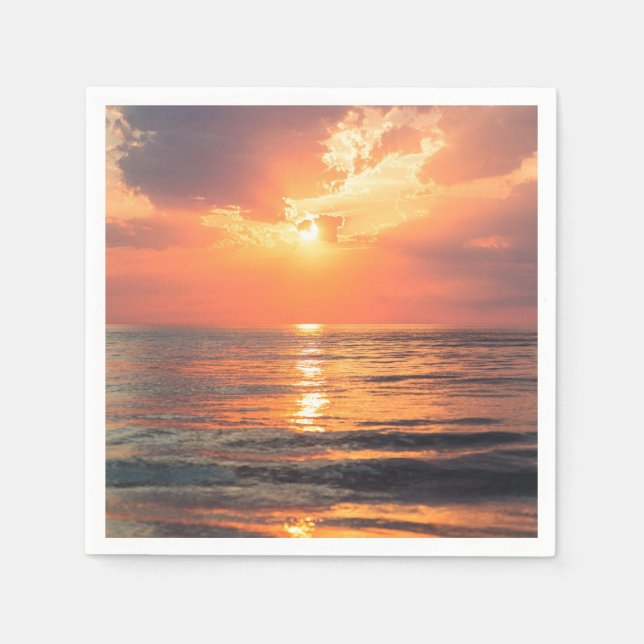 sunset over water napkins (Front)