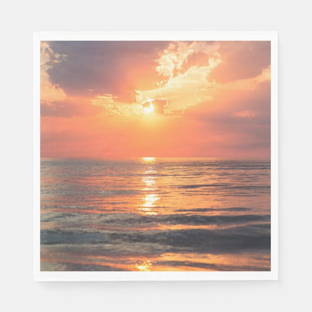 sunset over water napkins (Front)