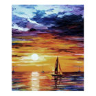 Sunset Over Water - Painting Effect