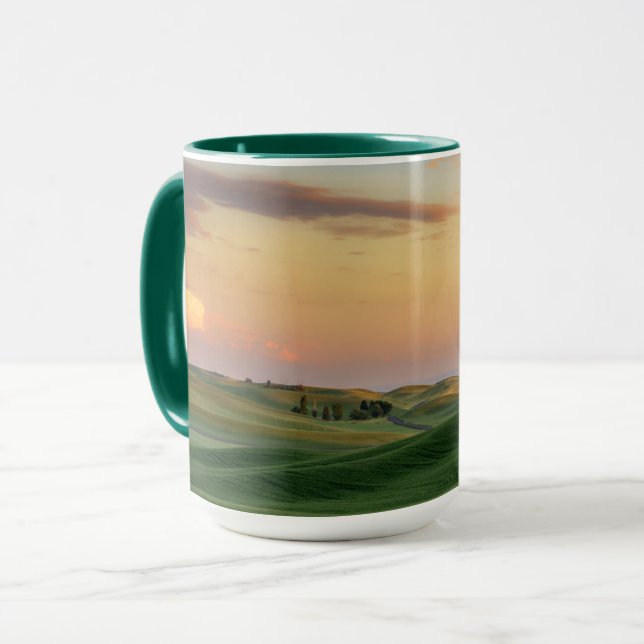 Sunset over Wheat Fields | Washington State Mug (Front Left)