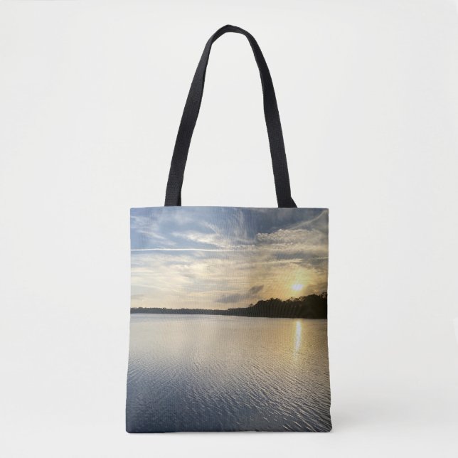 Sunset Over Wildcat Lake Tote Bag (Front)