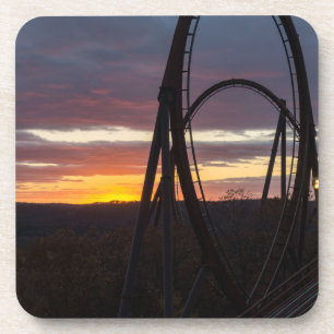 Sunset Over Wildfire Beverage Coaster