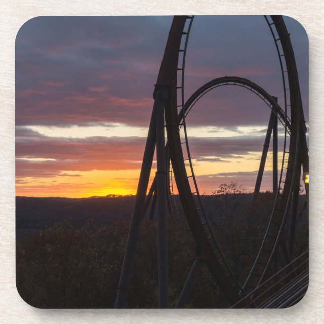 Sunset Over Wildfire Beverage Coaster (Front)