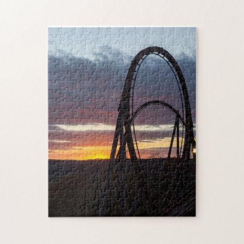 Sunset Over Wildfire Jigsaw Puzzle