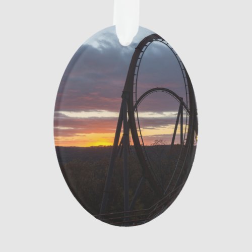Sunset Over Wildfire Ornament