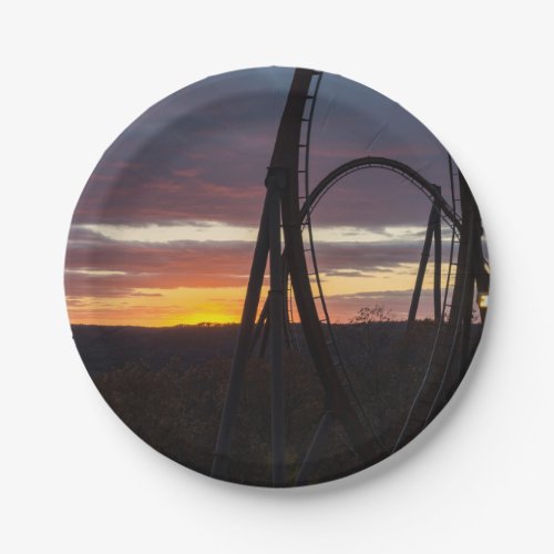 Sunset Over Wildfire Paper Plates