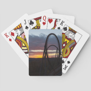 Sunset Over Wildfire Poker Cards