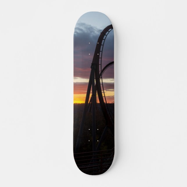 Sunset Over Wildfire Skateboard Deck (Front)