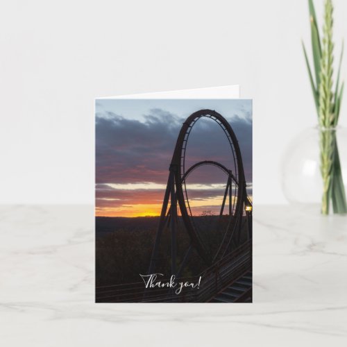 Sunset Over Wildfire Thank You Card