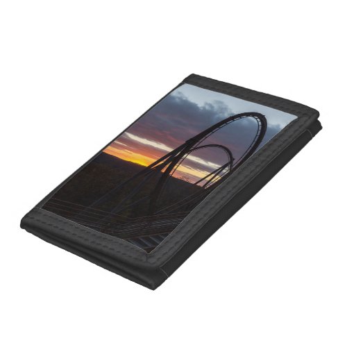 Sunset Over Wildfire Tri_fold Wallet