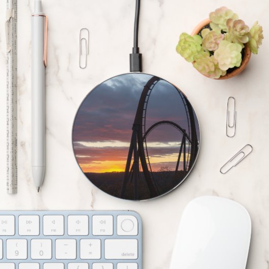 Sunset Over Wildfire Wireless Charger (Desk)