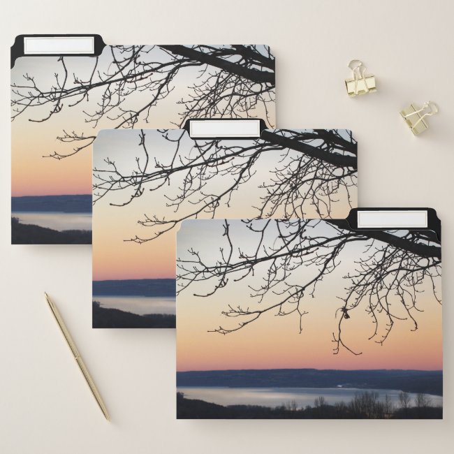 Sunset Overlooking Cayuga Lake File Folder Set