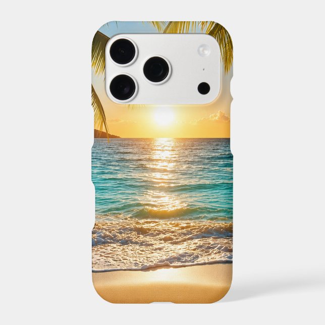 Sunset Palm Beach Iphone Case (Back)