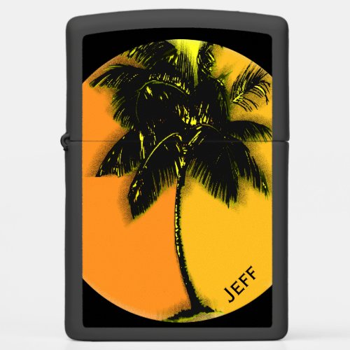 Sunset Palm Tree Zippo Lighter