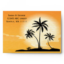 sunset palm trees 5x7 envelopes