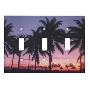 Sunset Palm Trees Silhouette  Light Switch Cover