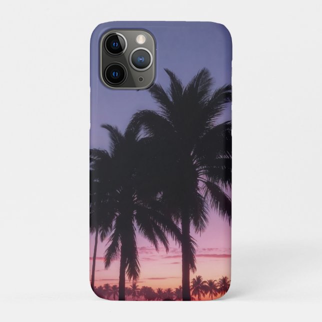 Sunset Palm Trees Silhouette Retro Case-Mate iPhone Case (Back)