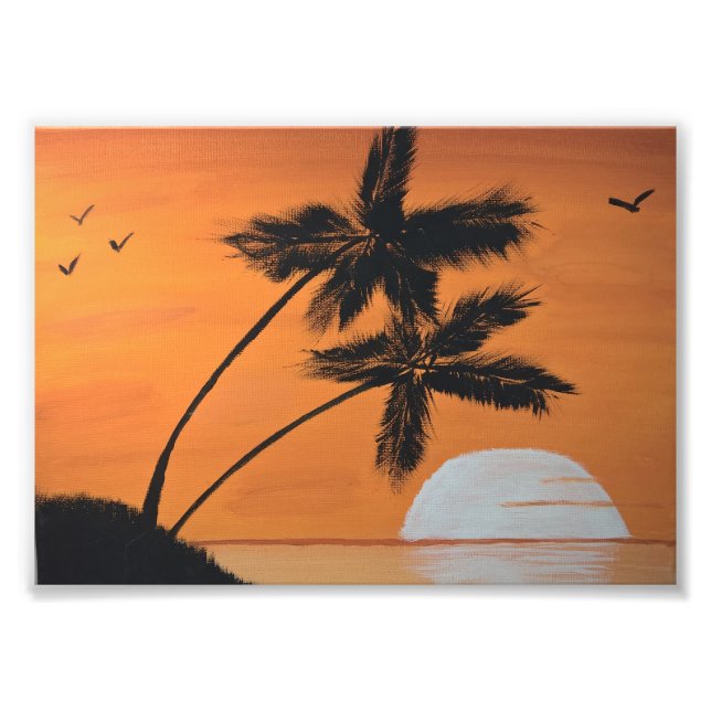 Sunset Palms 5x7 Print (Front)