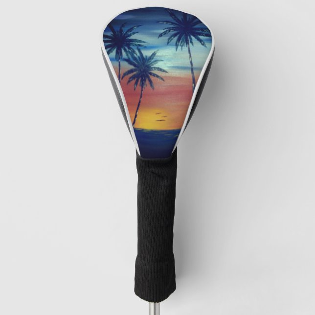 Sunset Palms Golf Head Cover (Front)