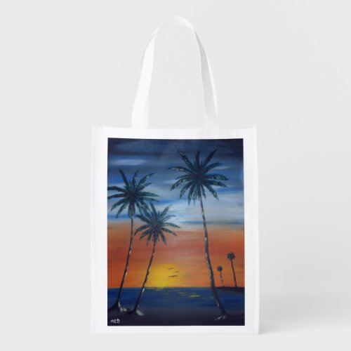 Sunset Palms Grocery Bag