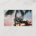 Sunset Palms Tropical Landscape Photography Business Card