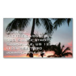 Sunset Palms Tropical Landscape Photography Business Card Magnet