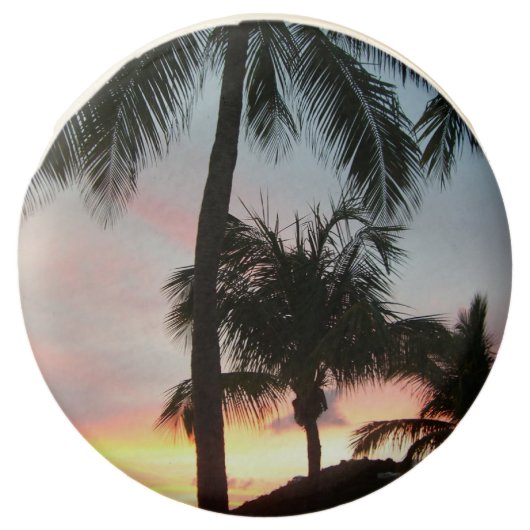 Sunset Palms Tropical Landscape Photography Chocolate Dipped Oreo (Front)