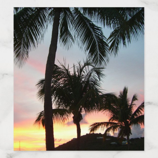 Sunset Palms Tropical Landscape Photography Envelope Liner (Design)