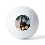 Sunset Palms Tropical Landscape Photography Golf Balls