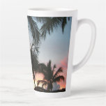 Sunset Palms Tropical Landscape Photography Latte Mug