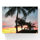 Sunset Palms Tropical Landscape Photography Paperweight