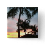 Sunset Palms Tropical Landscape Photography Pinback Button
