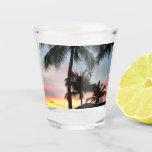 Sunset Palms Tropical Landscape Photography Shot Glass
