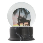 Sunset Palms Tropical Landscape Photography Snow Globe