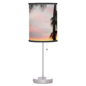 Sunset Palms Tropical Landscape Photography Table Lamp (Left)