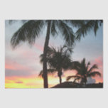 Sunset Palms Tropical Landscape Photography Tissue Paper