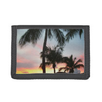 Sunset Palms Tropical Landscape Photography Trifold Wallet Sunset Palms Tropical Landscape Photography Trifold Wallet