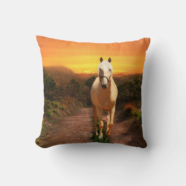 Sunset palomino throw pillow (Front)