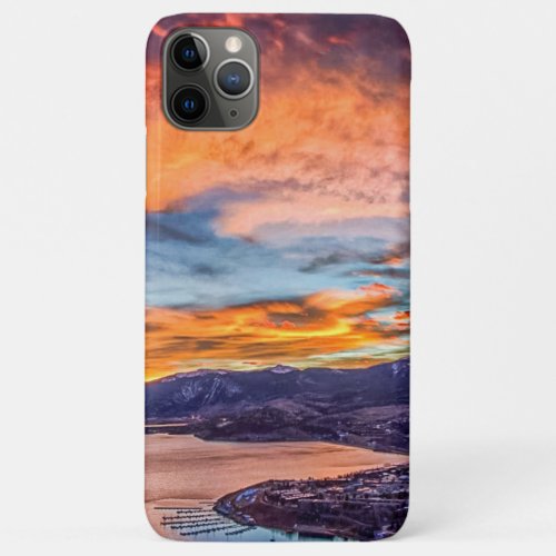 Sunset Pano  Rocky Mountain Lake View iPhone 11 Pro Max Case