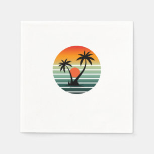 Sunset Paradise - Tropical Beach Vibes Napkins