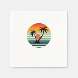 Sunset Paradise - Tropical Beach Vibes Napkins
