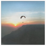 Sunset Paraglide Wanderlust Extreme Sports Art Fabric